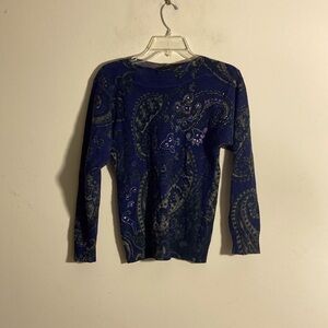 Vintage Marisa Christina Dark Blue Lambswool Sweater